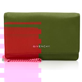 Givenchy-Givenchy Leather Pandora Wallet On Chain-Red