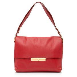 Céline Bolsa Blade Flap de Couro de Bezerro Celine Vermelho