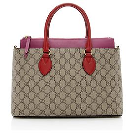 Gucci GG Supreme Small Tote Brown Beige