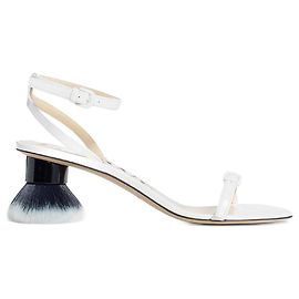 Loewe Petal Brush Leather Sandals White