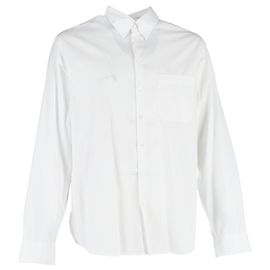 Camisa abotonada Giorgio Armani en algodón blanco Blanco Crudo