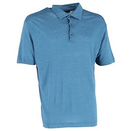 Polo Loro Piana in cotone blu Blu Blu chiaro
