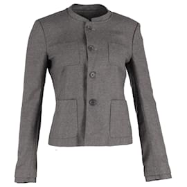 Joseph Buttoned Jacket in Grey Wool Grey