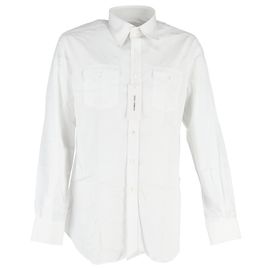 Camicia Dolce & Gabbana in cotone bianco Bianco Crudo