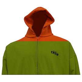 Balenciaga-Hoodie zíper Balenciaga Crew em algodão laranja-Laranja
