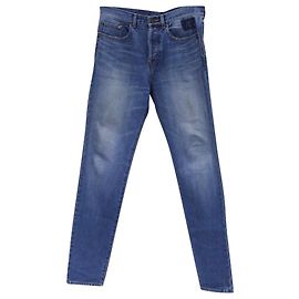 Jeans rectos medianos Saint Laurent en algodón azul Azul Azul claro