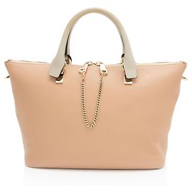 Chloé Bolsa de ombro média Baylee em couro Chloe Marrom Bege