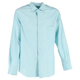 Loro Piana-Loro Piana Buttoned Shirt in Light Blue Cotton-Blue,Light blue