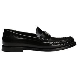 Mocasines de cuero con logo Dolce & Gabbana Negro
