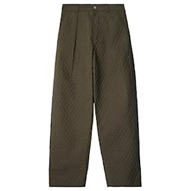 Burberry-Burberry Quilted Pleated Pants-Green