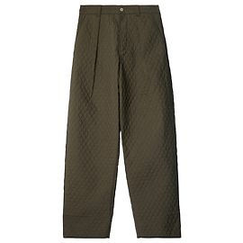 Pantalons plissés matelassés Burberry Vert