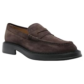 Tod's-Tod’s Suede Loafers-Brown