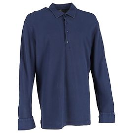 Polo a maniche lunghe Loro Piana in cotone blu navy Blu Blu navy