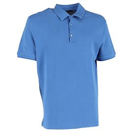 Loro Piana Polo-Shirt aus blauer Baumwolle Blau