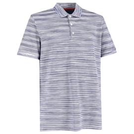 Missoni- Missoni Slub Short Sleeve Polo Shirt in Multicolor Cotton-Multiple colors