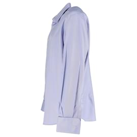 Dolce & Gabbana-Dolce & Gabbana Diagonal Stripe Shirt in Purple Cotton-Purple