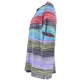 Missoni- Missoni Slub Print T-Shirt with Pocket in Multicolor Cotton -Multiple colors