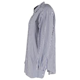 Missoni- Missoni Striped Long Sleeve Shirt in Navy Blue Cotton-Blue,Navy blue