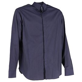 Camicia stampata Giorgio Armani in cotone blu navy Blu Blu navy