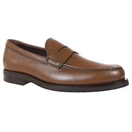 Tod's-Tod's Leather Loafers-Brown