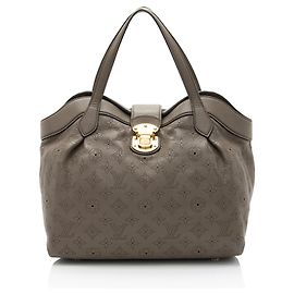 Louis Vuitton Mahina Leder Cirrus PM Handtasche Grau