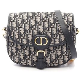 Bolsa de Ombro Dior Bobby Medium Oblique Jacquard Marrom Bege