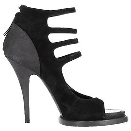 Sandali con plateau e cinturini Givenchy in suede nero Nero