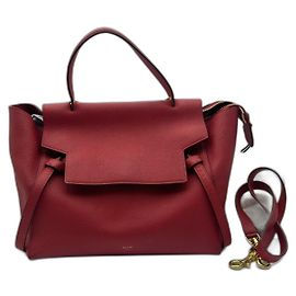 Bolsa de mão Céline em couro vermelho Vermelho