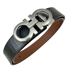 Cintura Gancini Salvatore Ferragamo Marrone Nero