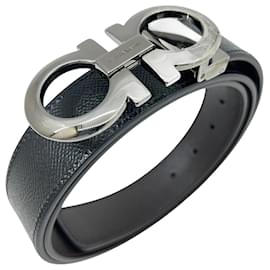 Salvatore Ferragamo-Salvatore Ferragamo Gancini Belt-Black