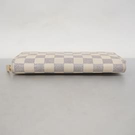 Louis Vuitton-Louis Vuitton Long Wallet Damier Azur Zippy-White