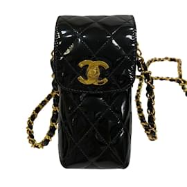 Chanel-Chanel Matelasse Black Leather Cigarette Case-Black