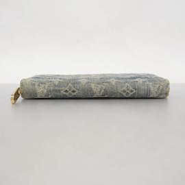 Louis Vuitton-Louis Vuitton Long Wallet Monogram Denim Zippy-Blue