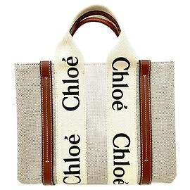 Chloé Woody Small Tote Bag Braun