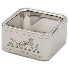 Hermès-Anneau de foulard Hermes Bolduc-Argenté