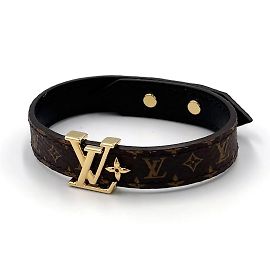 Bracciale Charm Monogram Louis Vuitton Marrone D'oro Monogramma