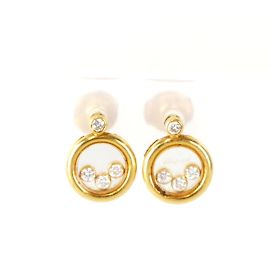 Chopard 18K Yellow Gold Diamond Happy Earrings Golden