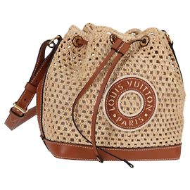 LOUIS VUITTON Noe BB Bolsa de Hombro Raffia Beige M24722 LV Auth 125491SM Beige