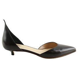 Francesco Russo Saltos de couro preto Preto