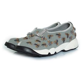 Christian Dior Dior, grey bee embellished mesh fusion sneakers Grey