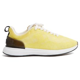 Chanel Baskets Lacets Jaune EU37.5 Yellow technic fabric CC Sneakers UK4.5 US7 Jaune