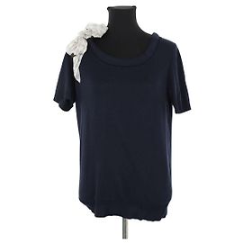Louis Vuitton Blue silk top Blue