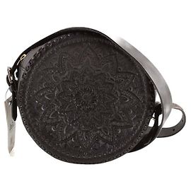 Antik Batik Borsa a spalla in pelle nera Nero
