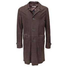 Veste en cuir suédé Bally Marron