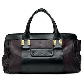 Chloé Sac en cuir vintage Chloe noir rouge Noir