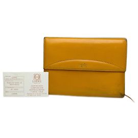 Cartera de cuero Loewe Madrid vintage amarilla Amarillo