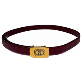 Cinturón de cuero vintage Gucci burdeos Burdeos
