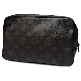 Vintage Louis Vuitton Monogram Leder Clutch braun Braun