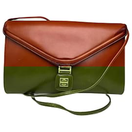Givenchy-Vintage Givenchy 4G Leather bag Orange brown-Orange