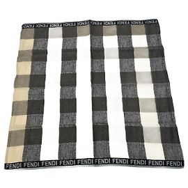 Cachecol xadrez Fendi vintage marrom bege Marrom